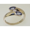 thumbnail image 3 of LBG British Made 18k White Gold Natural Tanzanite Womens Band Ring - 33 size options - Size 8.5, 3 of 7