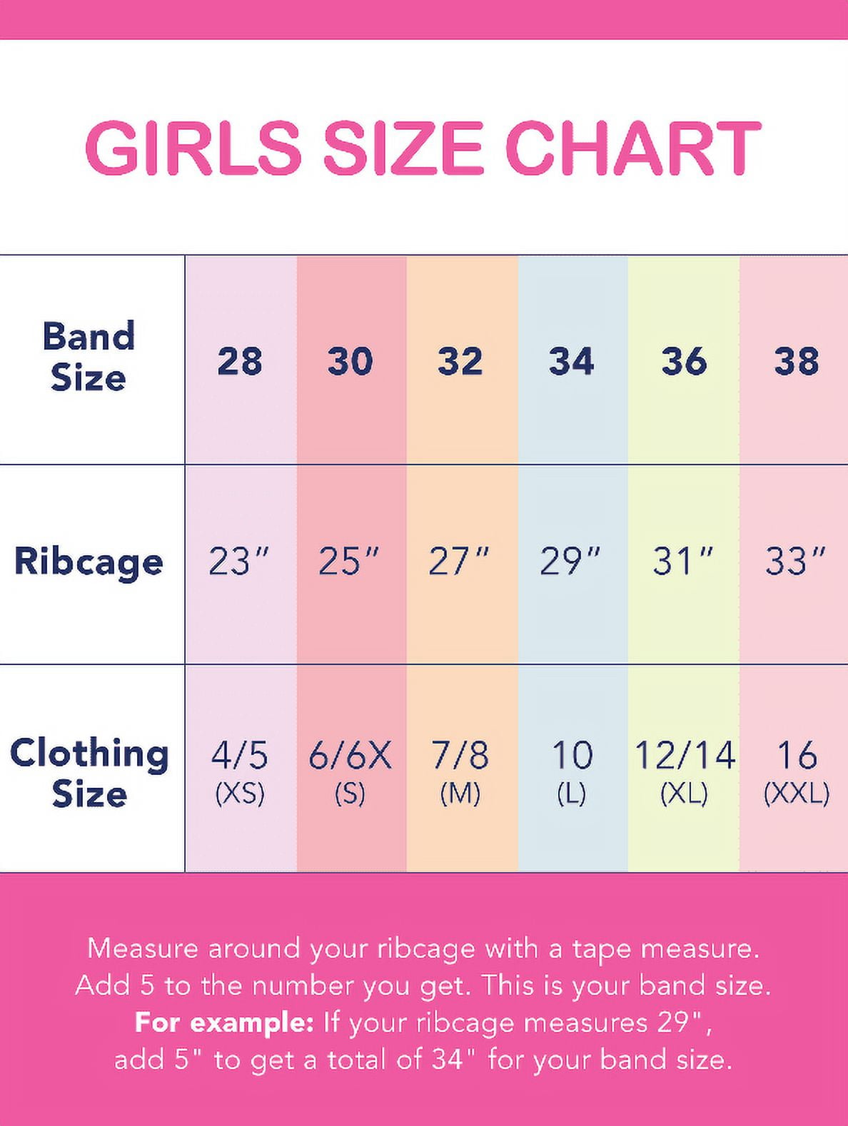 Athletic Works Girls Seamless Sports Bra 2-Pack, Sizes 30-38