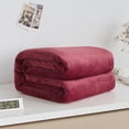thumbnail image 5 of WOHAPY Upgrade Solid Fleece Blanket, Super Soft Warm Flannel Throw Rug, All-Season Sofa Bedding Portable Blanket L, 5 of 7