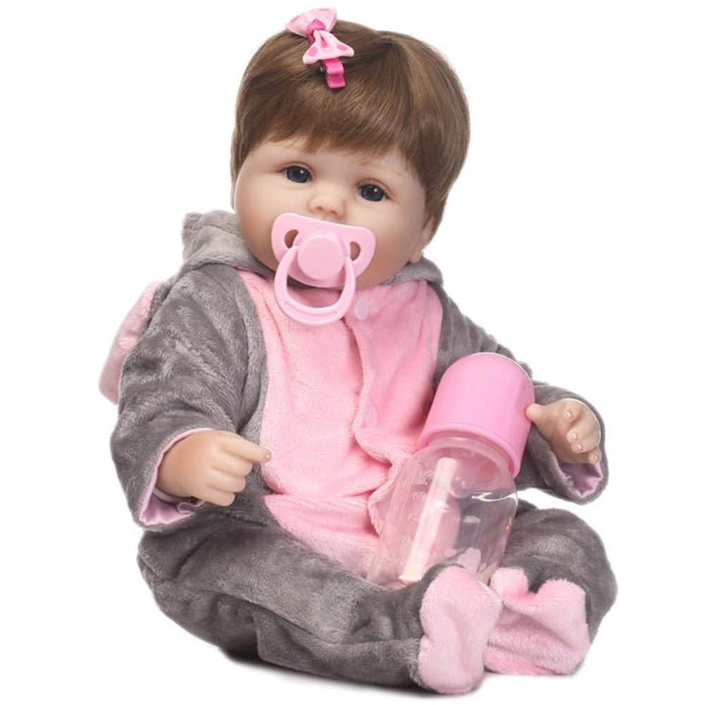 Muneca Reborn NPK 42 Cm Muneca Realista Bebe Reborn Silicona Nina Juguete Real Muneca Tela ojos Azules Nota Se Envia en Embalaje Papel Apple Bodega Aurrera en linea