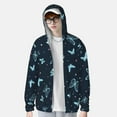 thumbnail image 4 of Balery Beautiful Butterflies Men's Women's UPF 50+ Sun Protection Lightweight Hoodie Performance Long Sleeve Shirt for Fishing Running-3X-Large, 4 of 9