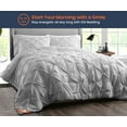 thumbnail image 2 of SGI Microfiber Comforter Set King Size Light Gray Pinch 3 Piece, 2 of 5