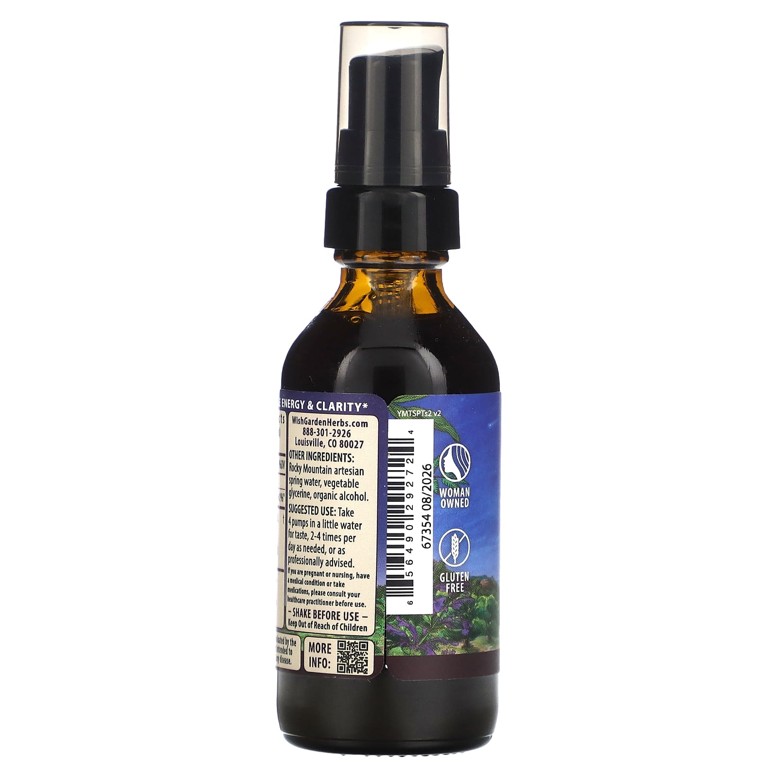 WishGarden Herbs Yerba Mate, 2 fl oz (59 ml)