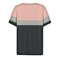 thumbnail image 3 of Women's Floral Print Short Sleeve Tops&nbsp;- Casual Button down T-Shirt - Fashion Blouse for Work & Daily Wear, Grey Women's Fashion Casual Floral Print Button down Short Sleeve Top T Shirt, 3 of 3