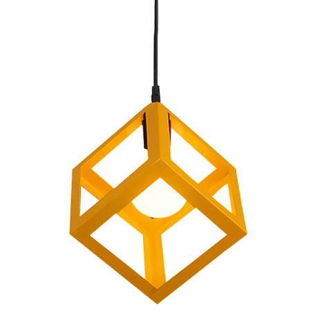 

Wrought Iron Square Chandelier Retro Style Bar Geometric Lamp Nordic Style Industrial Lighting Fixture Novel Design for Kitchen Island Dining Room， Red