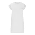 thumbnail image 3 of cfhntfmh Casual Dresses for Women Summer Loose Crewneck Short Sleeve Mini Dress Comfy Ribbed Pocketed T-Shirts Dress, 3 of 6