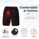 thumbnail image 3 of Balery Red Spider On The Web Bañador para hombre, shorts de playa de secado rápido con entrepierna y forro de compresión-Large, 3 of 6