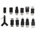thumbnail image 1 of DEWIN 12Pcs USB2.0 Adapter 3.5mm 2 in 1 Audio Adapter Converter Electronic Accessories, 1 of 14
