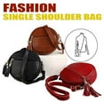 thumbnail image 3 of Stylish Leather Shoulder Bag Round Purse Handbag for Women Travel Work Party Casual Outfit Accessory, 3 of 8