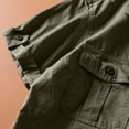 thumbnail image 6 of Men's Casual Button Down Shirt Polyester Blend Short Sleeve Loose Fit Turndown Collar Pocket Work Shirt Daily Office Beach | Zenithor,Army Green L, 6 of 7
