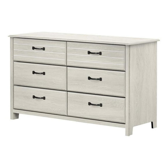 Pemberly Row Modern 6-Drawer Dresser Winter Oak Pemberly Row Modern