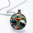 thumbnail image 2 of Toucan Glass Circular Pendant Necklace - Elegant Jewelry for Women, 2 of 5