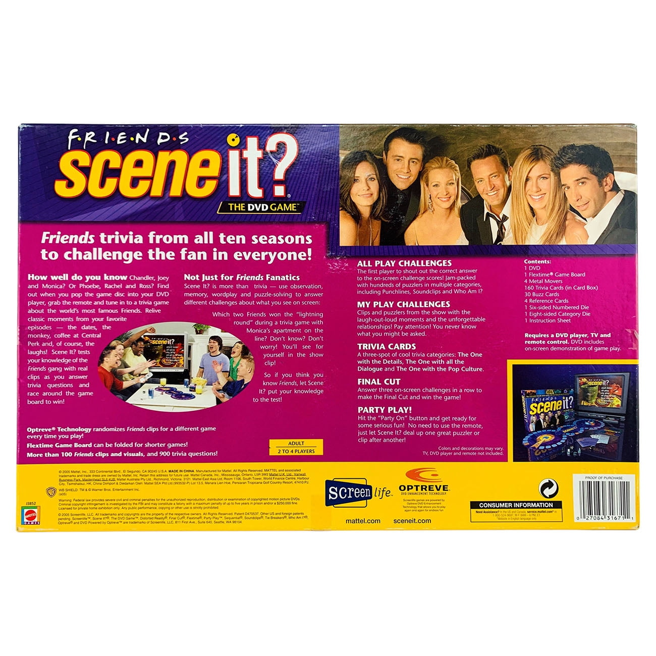 Screenlife Scene It? Friends Edition DVD Game, 2 to 4 Players, Adult Board Game