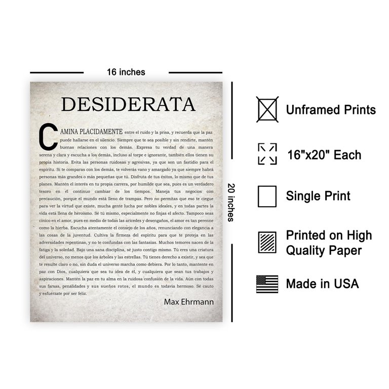 poster-master-max-erhmann-poster-desiderata-print-motivational-quote-art-spanish-poetry-art-inspiring-gift-for-men-women-decor-for-living-room-bedroom-office-16x20-unframed-nbsp-walmart-com for Desiderata Printable Text Pdf Free Download Poster Master Max Erhmann Poster - Desiderata Print - Motivational Quote Art - Spanish Poetry Art - Inspiring Gift for Men, Women - Decor for Living Room, Bedroom, Office - 16x20 UNFRAMED - Walmart.com for Desiderata Printable Text Pdf Free Download