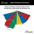thumbnail image 3 of Champion Sports Multi-Colored Parachute, 20-Foot Diameter, Ripstop Nylon, Single Piece, 3 of 7