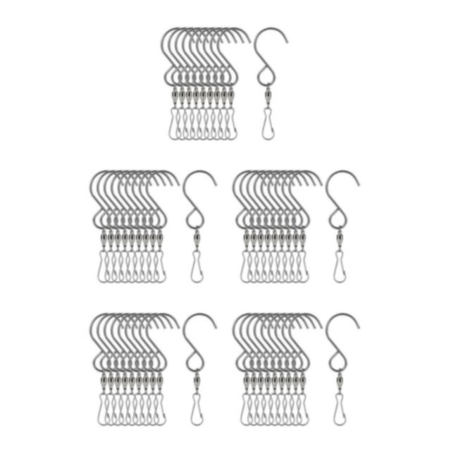 Baohd 10x Crochets Pivotants pour Pots de Fleurs Suspendus Robustes et Polyvalents Argent 3.5 Pouces 5Set