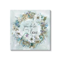 All You Do Done In Love Wreath Botanical & Floral Graphic Art Gallery Wrapped Canvas Print Wall Art