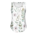 thumbnail image 5 of Women's Summer Casual Fashion Printed Loose Round Neck Sleeveless Tops Mint Green,XXL, 5 of 5