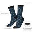 thumbnail image 4 of Lsque blue insects Printed Men's Crew Socks, Soft Durable Breathable Moisture-Wicking with Odor Control Cotton socks, 4 of 6