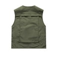 thumbnail image 4 of hopeusince Men's Lightweight Quick Dry Multi Pockets Zip-Up Vest Photographer Fishing Travel Vest Army Green L, 4 of 4