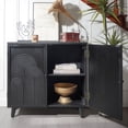 thumbnail image 6 of Modern black cabinet with embossed door for living room hallway or entryway is easy to assemble, 6 of 6
