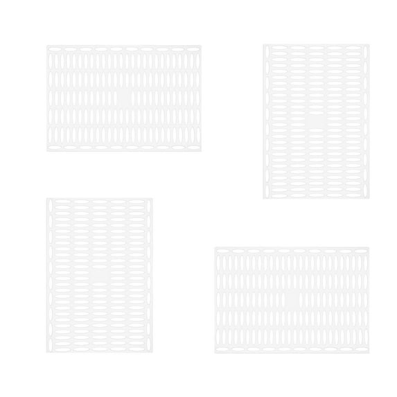 YBM Home Refrigerator Pad Mat for Shelves, Washable Fridge Mats Liners Can Be Cut, Multifunctional for Drawer and Table Placemats, 13x20 Inch Pack of 4