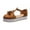 Brown, variant on Shoes Womens Tassel Round Toe Flat Pumps Thick Bottom Buckle Strap Casual Beach Shoes