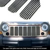APS Compatible with Jeep Liberty 2005-2007 Main Upper Aluminum Chrome Vertical Billet Grille Insert J65496V