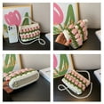 thumbnail image 4 of Hand-woven Bag Cloth Line Handmade Material Bag Pearl Hand-held Messenger Bag For Women, 4 of 8