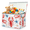 Color 3, variant on Jiaoprinted Aztec Flower Large Toys Storage Box with Lid and Divider, outhwestern Western Foldable Toys Storage Organizer, Stackable Home Organization, 85L
