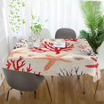 thumbnail image 3 of Yayeee Tablecloths 60" x 60" Rectangle Wrinkle Resistant Party Table Cover, Retro Starfish, 3 of 8