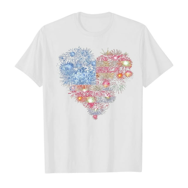 TZEWGL Tees For Kid Independence Day Short Sleeve Prints Crewneck Blouse For Toddlers size 10-11T