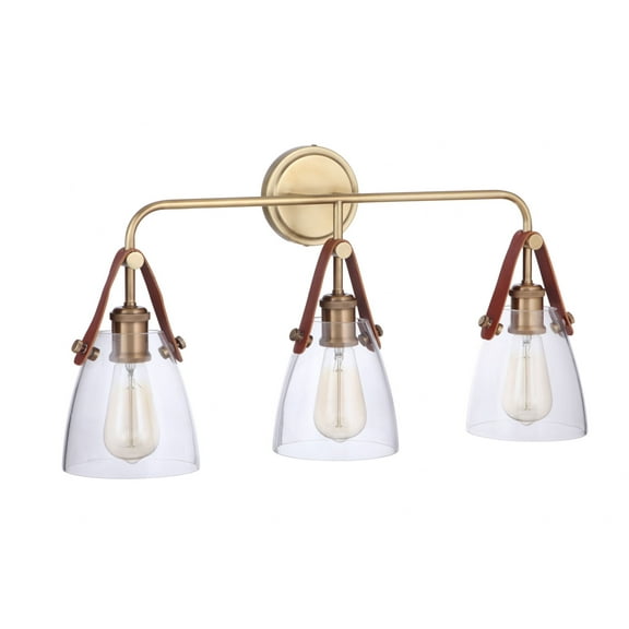 51303-VB-Craftmade Lighting-Hagen 3 Light Traditional Bath Vanity Approved for Damp Locations - 26 inches wide by 14.17 inches high-Vintage Brass