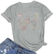thumbnail image 3 of Blusa suelta de manga corta con cuello redondo y estampado a la moda para mujer Fridja  zx1192, 3 of 3