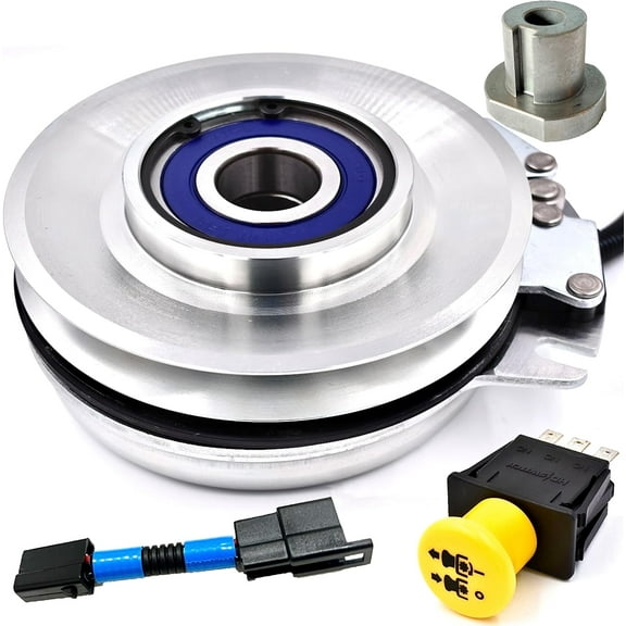 HD Switch 070-1000-00 w/Diode Wire, Billet Pulley, HiTorque 205ftlb Upgrade Clutch & PTO Switch 056-8058-00 fits Bad Boy CZT & ZT Elite Mowers & More 5218-220 5218-114 w/Larger Replaceable Bearing