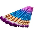 thumbnail image 6 of Zoë Ayla Unicorn Style 10 Piece Essentials Brush Set - Blue UNI-10-MIX, 6 of 8
