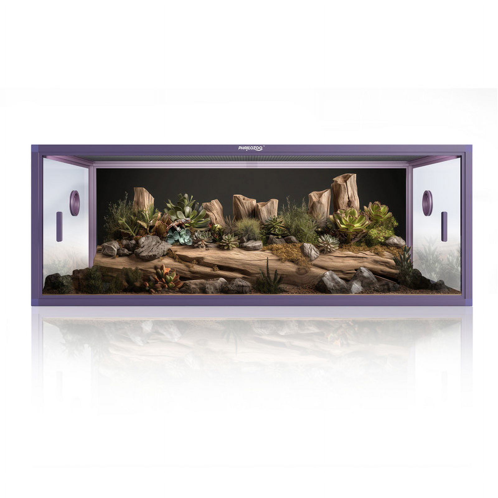"Phailozoo 85 Gallon Reptile Terrarium with Front Opening & Top Screen Ventilation, 48""L x 24""W x 18""H"