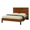 thumbnail image 7 of Full Bed Frame With Headboard,Six-Piece Mid-Century Modern Solid Wood Bed Frame,No Box Spring Needed Platform Bed,Brown, 7 of 7