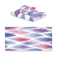 thumbnail image 2 of 3 Sizes of Towel Sets Including Bath Towel Hand Towel and Washcloth for Daily Use Pink Feather Pattern, 2 of 8