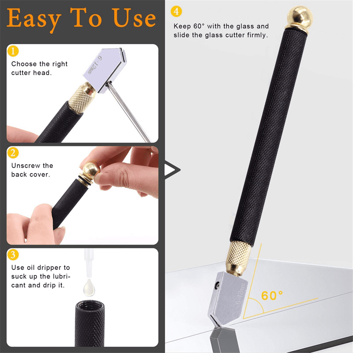 Glass Running Breaker and Cutting Tool Set, Heavy Duty Glass Cutting Tools, for Stained Glass,Mosaic Cutting Pliers Tool