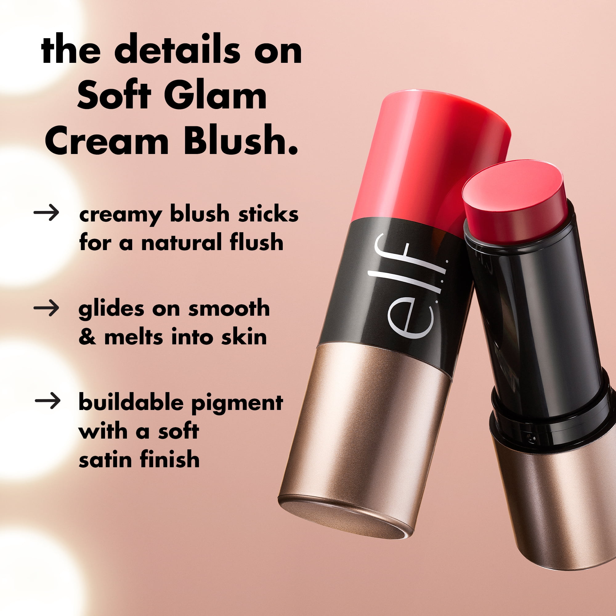 e.l.f. Soft Glam Cream Blush, Cinna-Mood, 0.31 oz