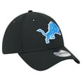 thumbnail image 3 of Men's New Era Black Detroit Lions Main 39THIRTY Flex Hat, 3 of 6
