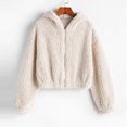thumbnail image 2 of Vedolay Warm Winter Coats Buttons Solid Winter Coat Fall Coat for Women Beige,L, 2 of 5