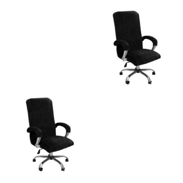 Baohd 1/2/3 3pcs Chair Fresh And Clean Dust-proof Chair Covers Anti-skid Wide Application black XL 2PCS