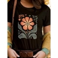 thumbnail image 1 of Camiseta Para Mujer De Verano Cuello Redondo1pc, Beautiful Flowers, Valentine'S Day, Women'S T-shirt, Short Sleeved, Comfortable and Breathable,Camisetas de verano para mujer, manga corta, cuello re, 1 of 7