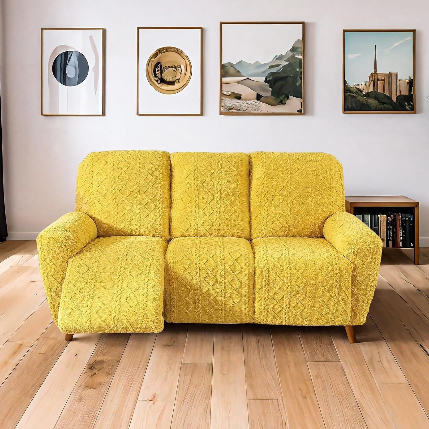 Solennerer Recliner Chair Covers 4-Pieces Reclining Chair Slipcovers with Pocket& Elastic Bottom, Soft Feel Fitted Lazy Boy Sofa Couch Cover Washable, Stretch Recliner Furniture Protector