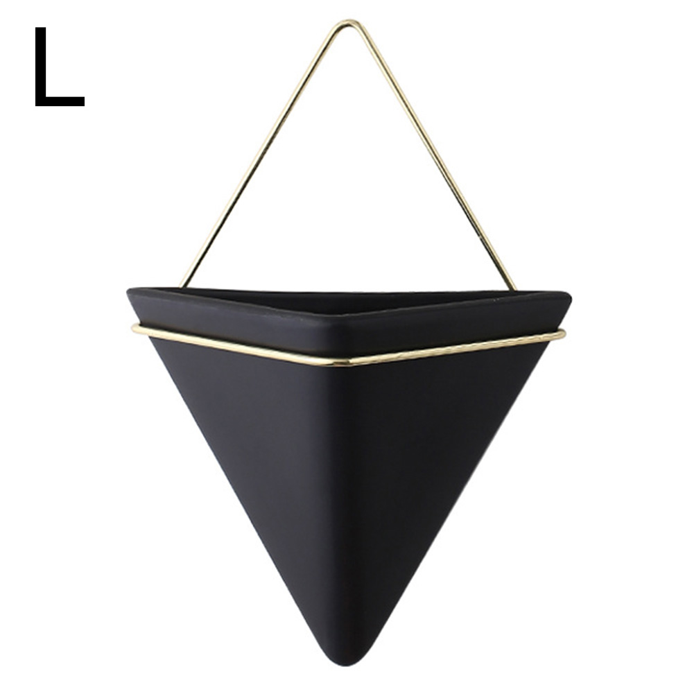 CAROOTU Simple Container Iron Vases Ceramic Self Water-Absorbing Planter Nordic Succulent Plant Wall Mounted