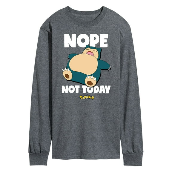 Pokémon - Nope Not Today Snorlax  - Men's Long Sleeve T-Shirt