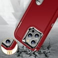 thumbnail image 6 of For Samsung Galaxy S22 Ultra Hybrid 3 Layers 3in1 Hard PC Shockproof with Kickstand Heavy Duty TPU Rubber Anti-Drop Cover ,Xpm Phone Case [ Red ], 6 of 6