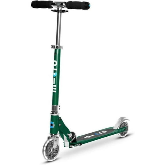 Micro Sprite LED 2-Wheel Scooter for Kids Ages 5 to Adult, Battery-Free Light-Up Wheels, Adjustable Handlebars